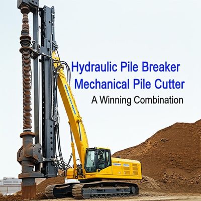 Máy phá đống thủy lực với 180mm Crowd Stroke 32mpa áp suất và dòng dầu 200L / phút để phá đống hiệu quả